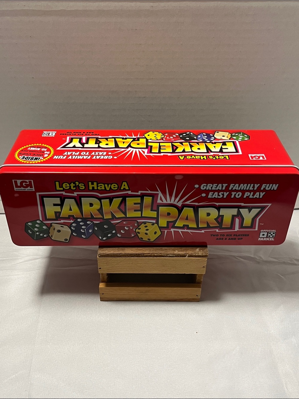 LG Farkel Party Game - Red Box with Multicolored Dice Artwork